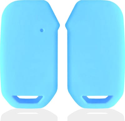 Autosleutel Hoesje geschikt voor Kia - SleutelCover - Silicone Autosleutel Cover - Sleutelhoesje Lichtblauw