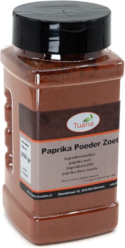 Tuana Kruiden - Paprika Poeder Zoet - Strooibus 140 Gram - Tuanashop - MP-P-0007