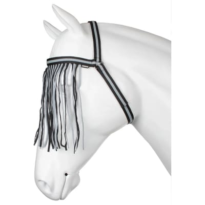 Horka Vliegenfrondeel Keelriem 40 Cm Polyester Zwart/grijs