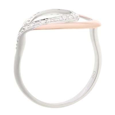 Orphelia Dames 925 Sterling Zilveren Ring - Zilver/Rozé ZR-7092/1