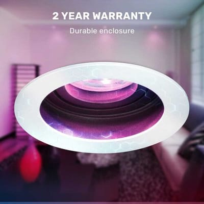 Hoftronic Smart - Smart WiFi LED inbouwspot 3 stuks 5,5W Wit Laredo - Dimbaar - Kantelbaar - RGBWW - IP20 - 400lm - Bedienbaar via Hoftronic Smart App - Bedienbaar via stem