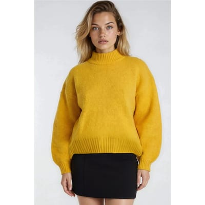 Relaxed Fit Crew Neck Dikke Gebreide Trui