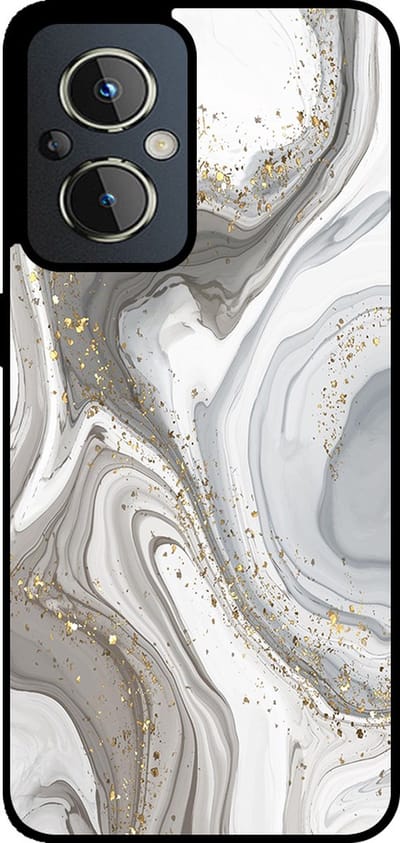 Smartphonica Telefoonhoesje Geschikt voor OnePlus Nord N20 5G met marmer opdruk - TPU backcover case marble design - Zilver geschikt voor OnePlus Nord N20 5G