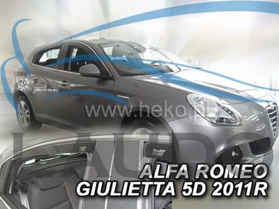 Alfa Romeo Giulietta getinte zijwindschermen - 4-delige set - 5-deurs model vanaf 2010 - 2020 Team Heko pasvorm