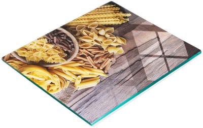 Gehard glazen snijplank met decoratief patroon voor pastamix, 60x52 cm