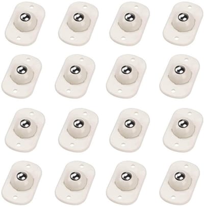 Allecto - Set van 16 Zelfklevende Mini Rolwielen voor Meubels - 360°