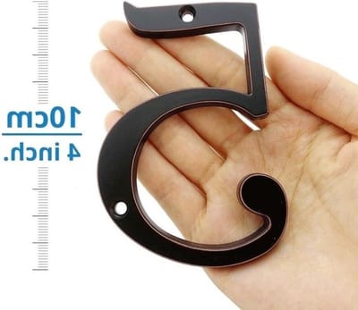 Huisnummerbord Metaal - Adresbord Deur - Huis Nummer - Zinklegering Waterdicht - 10 cm Hoog - Zwart