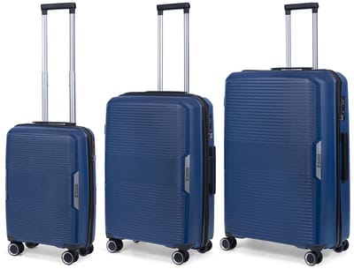 TravelZ Swinger Kofferset 3-delig- Lichtgewicht koffers met TSA-slot - Blauw