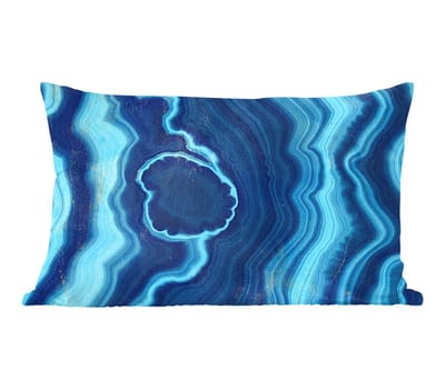 Sierkussens - Kussentjes Woonkamer - 50x30 cm - Agaat - Neon - Blauw - Edelsteen