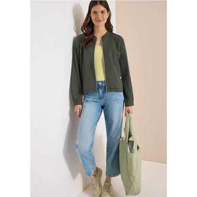 Blouson in seersucker kwaliteit met rits