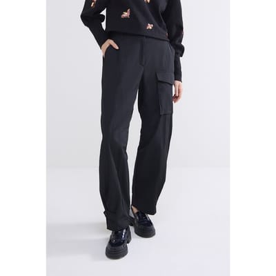 Summum Woman Trousers Taft Black Size: 38 | Cargo Pants Outlet | Dames | Zwart