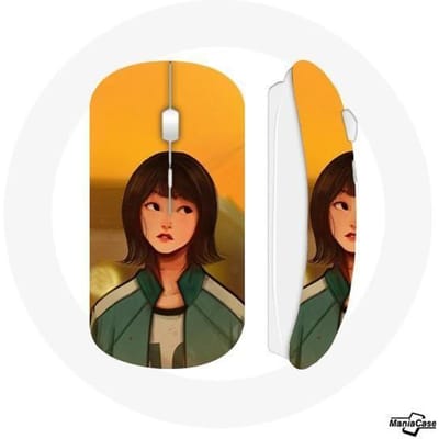 Souris Sans Fil - MANIACASE - Ji Yeong No 240 - Compatible Mac et PC - Clé USB Wifi incluse - Blanc