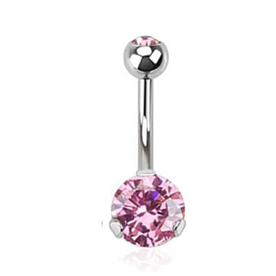 Piercing basis steen - roze - LMPiercings