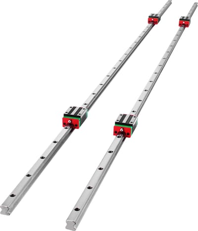 VEVOR Lineaire Rails 15-1500mm 2x Lineaire Geleidingsrail 4x Vierkant Type Lagerblok Matige Kosten