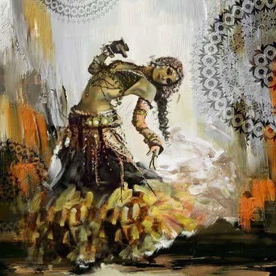 Safaary - Arabische Schilderij Oriëntaalse Buikdanseres