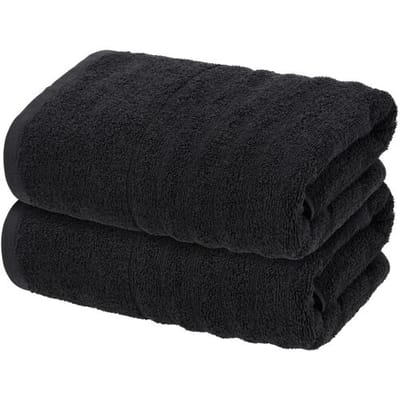 LIVARNO Set van 2 handdoeken, 50 x 100 cm, 500 g/m² (Zwart)