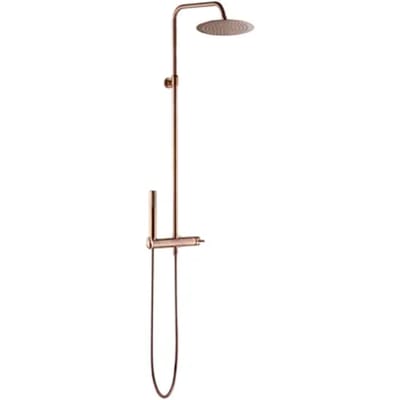 Essebagno Regendouche Luisa - Zonder Kraan - Koper - Geborsteld - Rond - Met Handdouche - 15cm Hartafstand - Waterbesparend