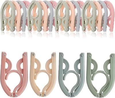 Famanu – Opvouwbare reis-kleerhangers van kunststof, antislip en multifunctioneel voor thuis en onderweg