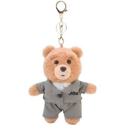 Ted2 Knuffel Sleutelhanger Kawaii Teddybeer Pluche Anime Hobby Knuffel Sleutelhanger Tas Hanger Poppen Kerst Verjaardag Cadeaus beige