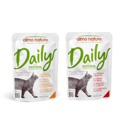 Voordeelpakket Almo Nature Daily Menu Maaltijdzakjes 12 x 70 g - Mixpakket 2 (2 soorten)