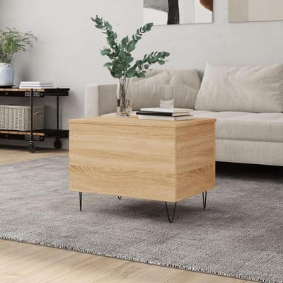 Salontafel - Bijzettafel - Woonkamer Inrichten - In hoogte verstelbaar - 60 cm - Sonoma-eiken
