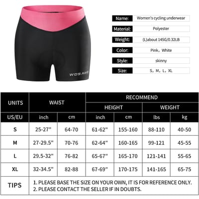 Dames Fiets Ondergoed Gewatteerde Fietsbroek Ademende MTB Fiets Fietsbroek L wit/zwart