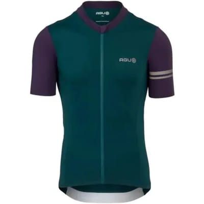 AGU Performance - Fietsshirt Heren - Wielrenshirt - 4-way stretch - Groen - Volledige YKK rits - 3 achterzakken - Waterdicht zakje met rits - S