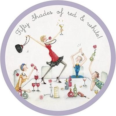 Ronde onderzetter - Fifty Shades of Red & White