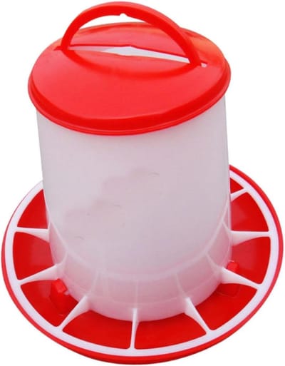 Kippenvoederbak - Pluimvee voerbak - Voeren van pluimvee - Grote voer capaciteit - 6 kg - Meerkleurig