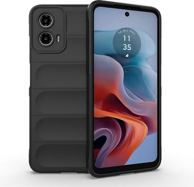 MobyDefend Hoesje - Geschikt voor Motorola Moto G34 - TPU Gripcase - Zwart