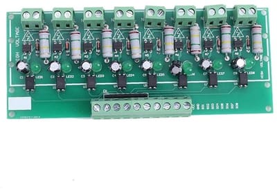 Dailygoody - Optokoppler Isolatiemodule - 8 Kanalen - Hoge Niveau-uitgang - AC 110V 220V - Detectiemodule - Ideaal voor SPS-systemen - Betrouwbare iso