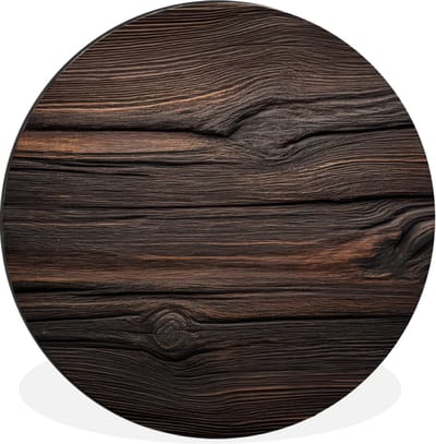 WallCircle - Wandcirkel - Muurcirkel - Hout - Grillige nerven - Aluminium - Dibond - 30x30 cm - Binnen en Buiten