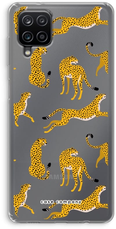 Case Company® - Hoesje geschikt voor Samsung Galaxy A12 hoesje - Luipaard - Soft Cover Telefoonhoesje - Bescherming aan alle Kanten en Schermrand