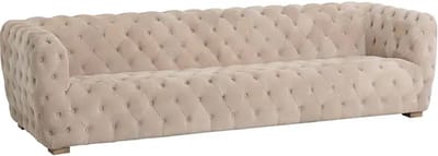 J-Line sofa 3 Zit Knopen Suede - kunststof - beige