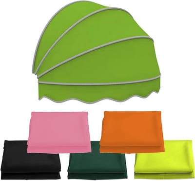Opvouwbare Deurluifel - Zonnescherm Terras - Buitenbescherming - Gegalvaniseerd Frame - 120 cm Breed - Grasgroen