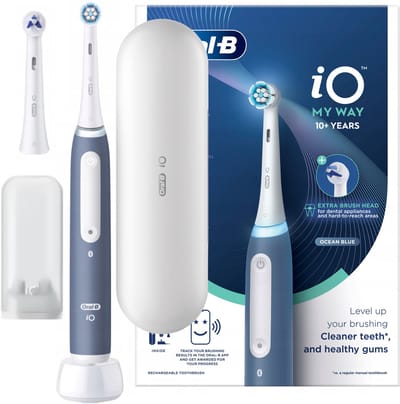 Oral-B iO Series 4 My Way - Elektrische Tandenborstel - Ocean Blue - AI Technologie - 4 Poetsmodi