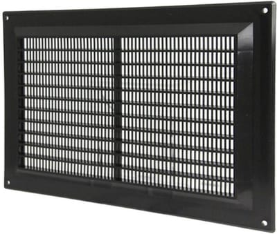 Europlast Ventilatierooster rechthoekig met grill 250x170 zwart - VR2517M