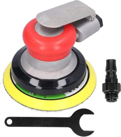 Pneumatische Schuurmachine - Polijstmachine - Auto Meubel Metaal - Hoge Snelheid 10000 Tpm - 5 Inch - Zilver