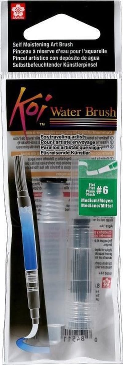 Sakura Koi Water Brush | Flat, Maat M, kort reservoir