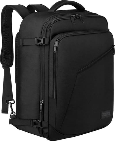 Reistas - Rugzak - Handbagage - Weekendtas dames en heren - Backpack - Waterafstotend - 40L - Zwart van Zedar