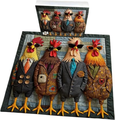 Puzzel 1000 Stukjes - Uitdagende Decoratie - Ontspannend Tijdverdrijf - Grappig Kippen Design - 60 x 60 cm