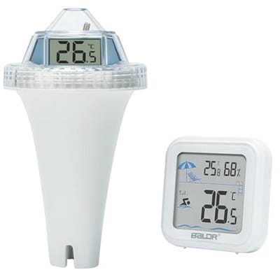 Draadloze Zwembadthermometer - Drijvende Digitale Thermometer met IP67 Waterdichtheid en Drie Grote LCD-schermen voor 360° Zicht