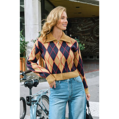 Studiezaal Argyle Cardigan