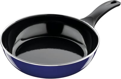 Koekenpan 24 cm Keramisch Silitstaal Inductie Kunststof Handvat Nikkelvrij Blauw