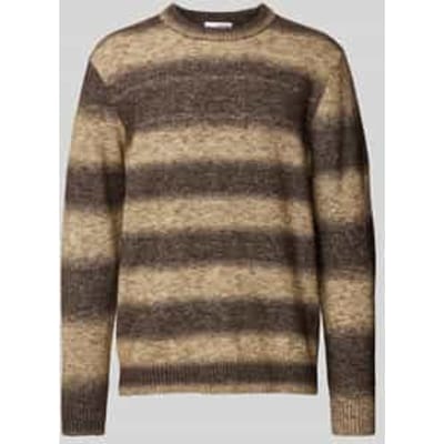 Gebreide pullover met ribboorden, model 'RAI'