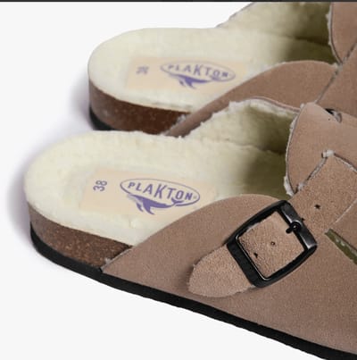 Plakton Dames Pantoffel Piedra | Beige | Maat: 37