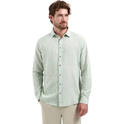 No Excess Shirt two tone with linen green