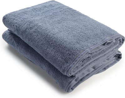 ARTG® Towelzz - AR036 - Douche - Badhanddoek - 100% katoen - 70 x 140 cm - Spijkerstof Blauw - Jeans Blue - Set 2 stuks