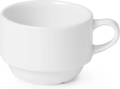 HENDI Koffiekop – Versterkte randen – Hotelporselein – 0,17L – Ø80mm – Wit
