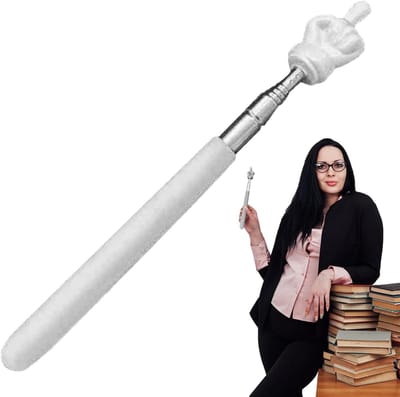 Aanwijsstok - Uitschuifbare Hand - Lesgeven Klaslokaal - Telescopisch Ontwerp - 58.5 cm - Zwart